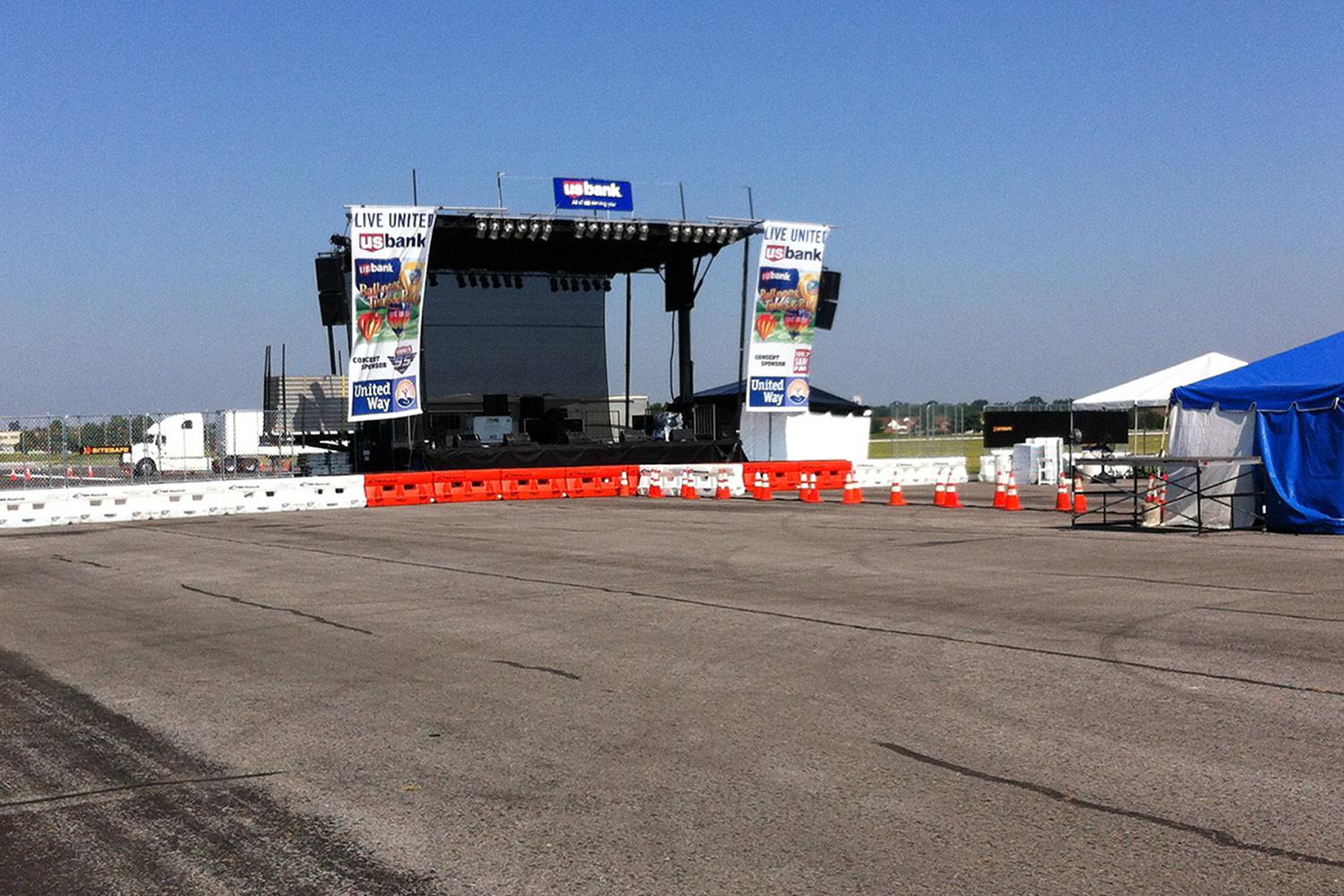 Event Safety Barriers in place at event