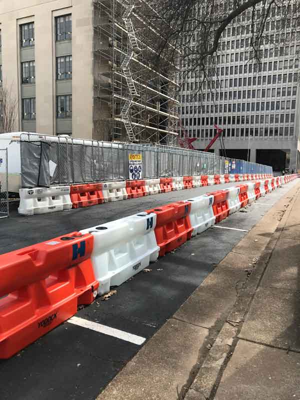 Safety Barriers in place